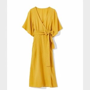 Urban Outfitters Kayla Surplice Wrap Midi Dress XS